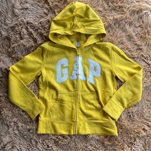 Yellow gap zip hoodie